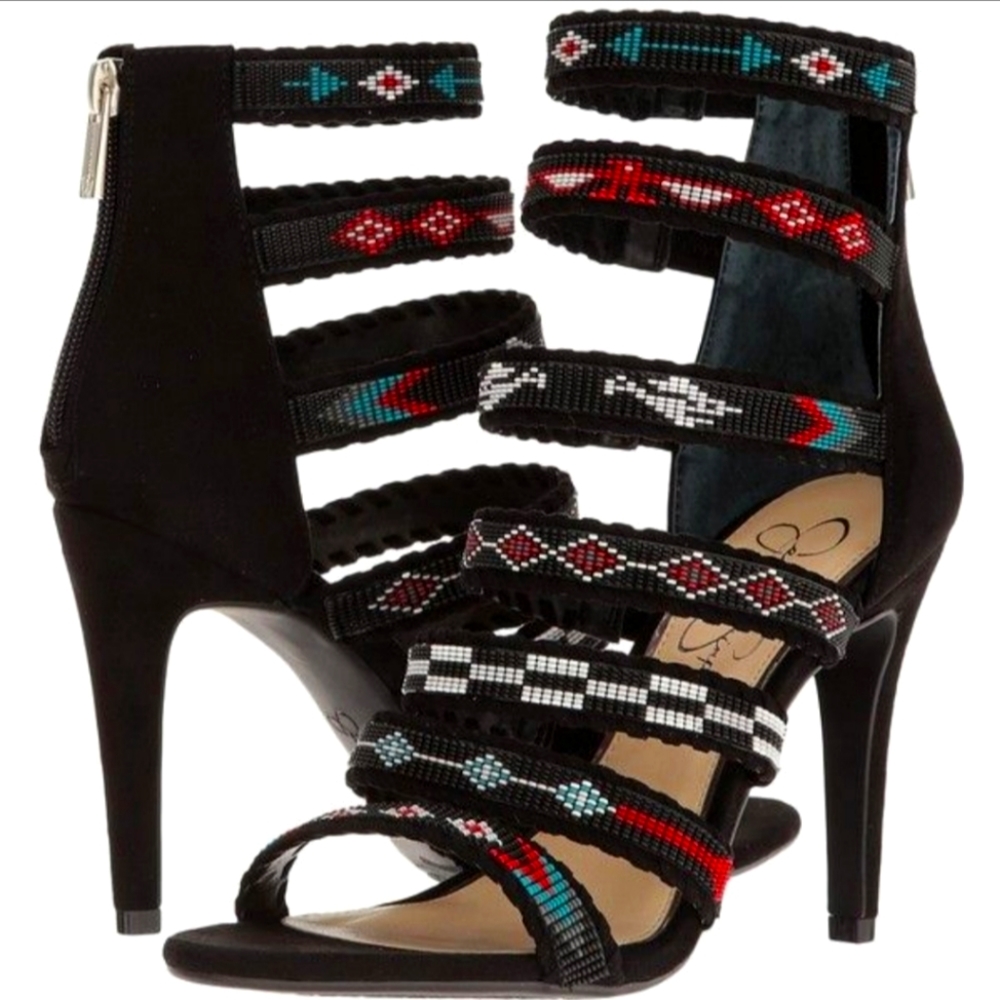 JESSICA SIMPSON BLACK SUEDE HEELS